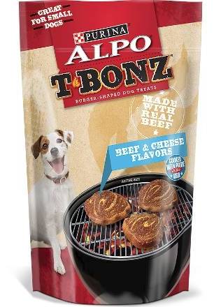 Purina Alpo T Bonz Burger-Shaped Dog Treats Beef & Cheese Flavors 