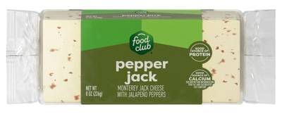 Food Club Pepper Jack Cheese Block 8 oz
