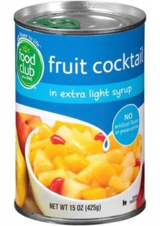 Food Club Fruit Cocktail in Extra Light Syrup 15 oz