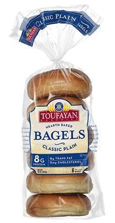 Toufayan Classic Plain Bagels 20 oz