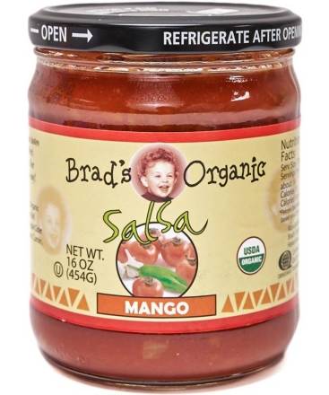 Brad's Organic Salsa Mango 16 oz