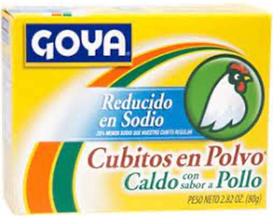 Goya Cubitos en Polvo Sabor a Pollo Reducido en Sodio 2.82 oz