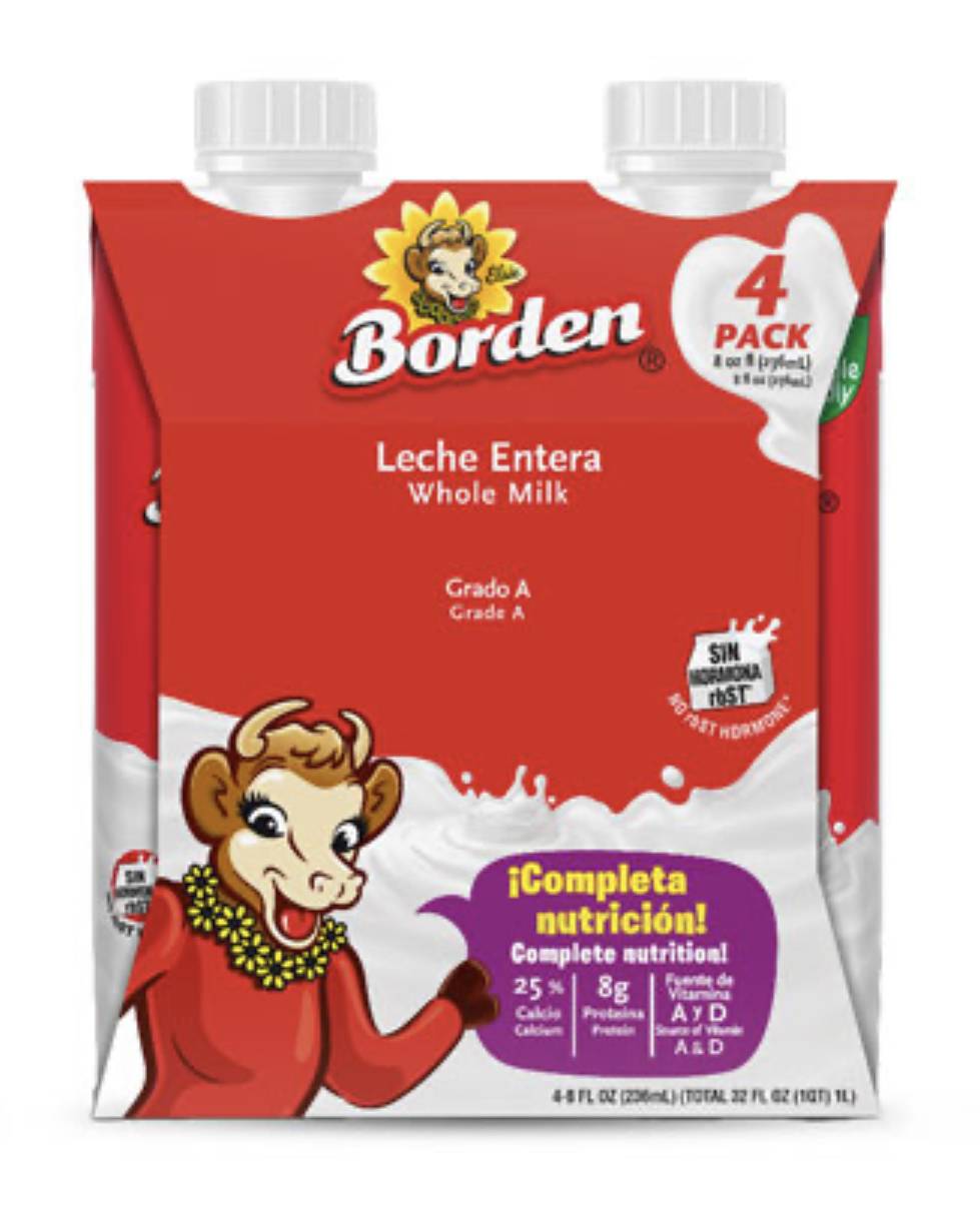 Borden Leche Entera 4-8 oz