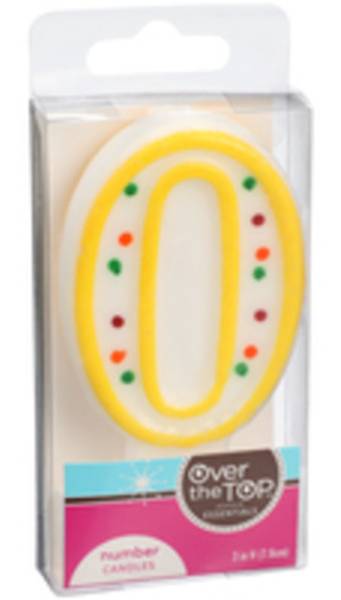 Over The Top Number Candle 0