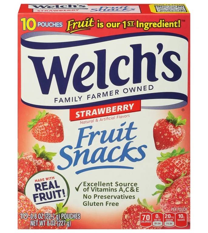 Welch’s Fruit Snacks Strawberry 10-0.9 oz