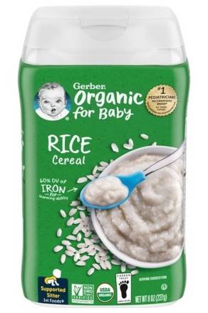 Gerber Organic Rice Cereal 8 oz
