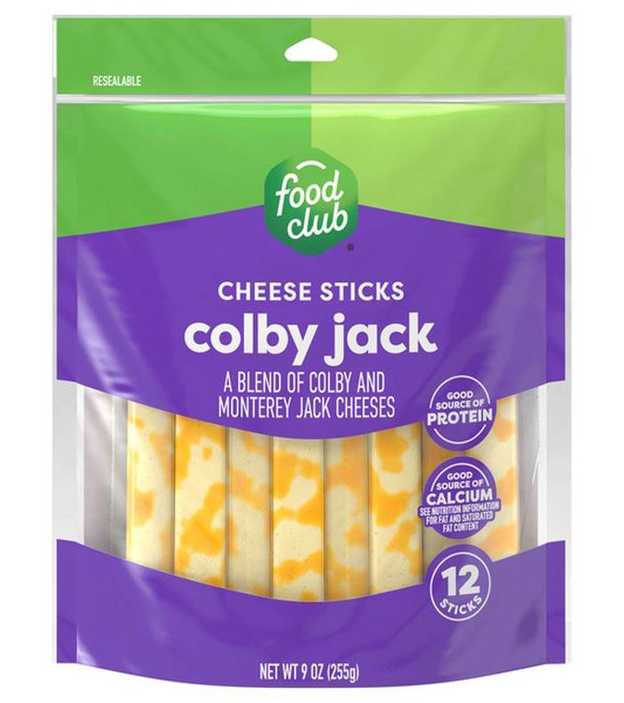 Food Club Colby Jack Cheese Sticks 9 oz