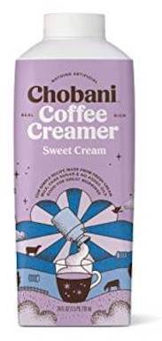 Chobani Coffee Creamer Sweet Cream 24 oz