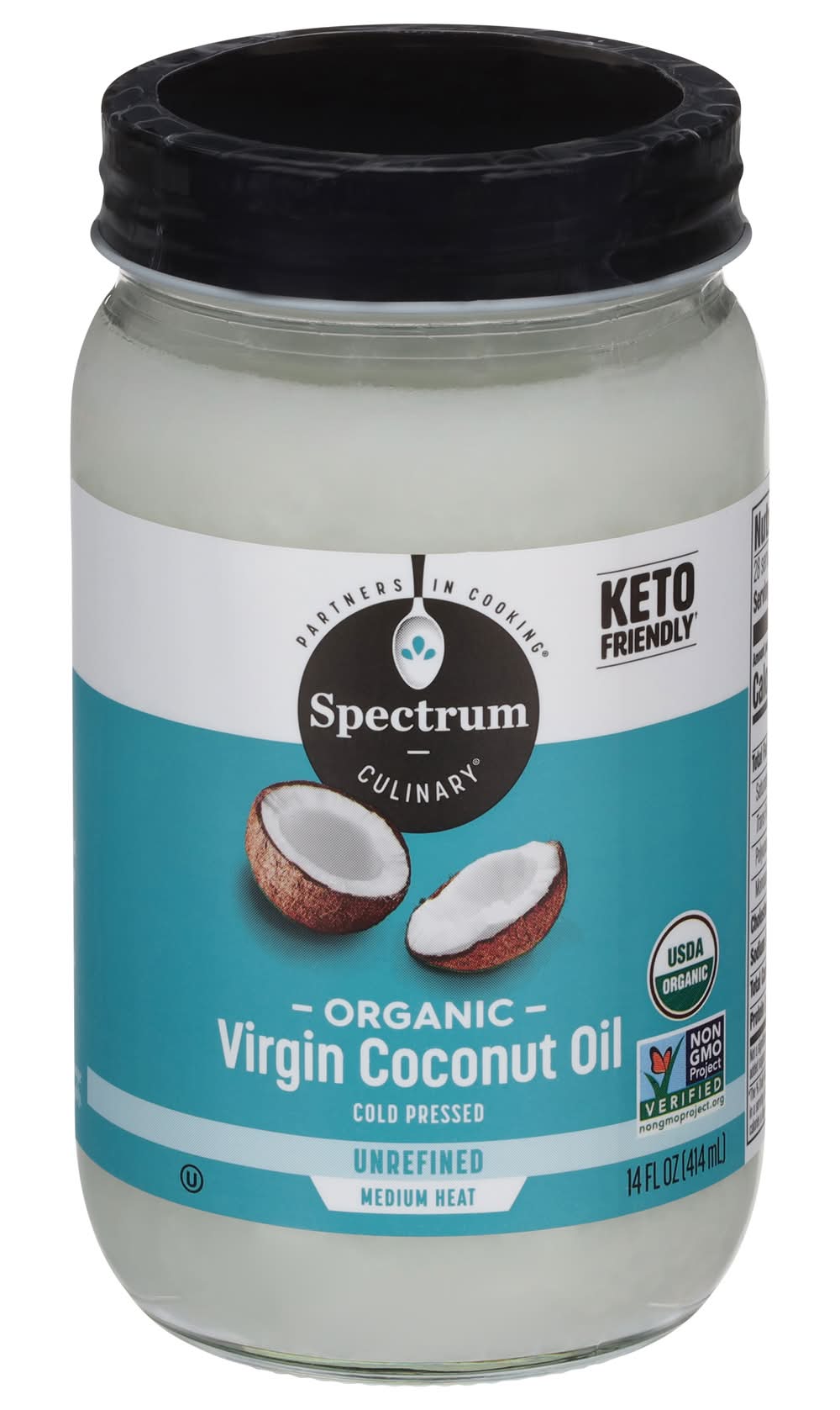 Spectrum Organic Virgin Coconut Oil Col Pressed Unrefined 14 oz