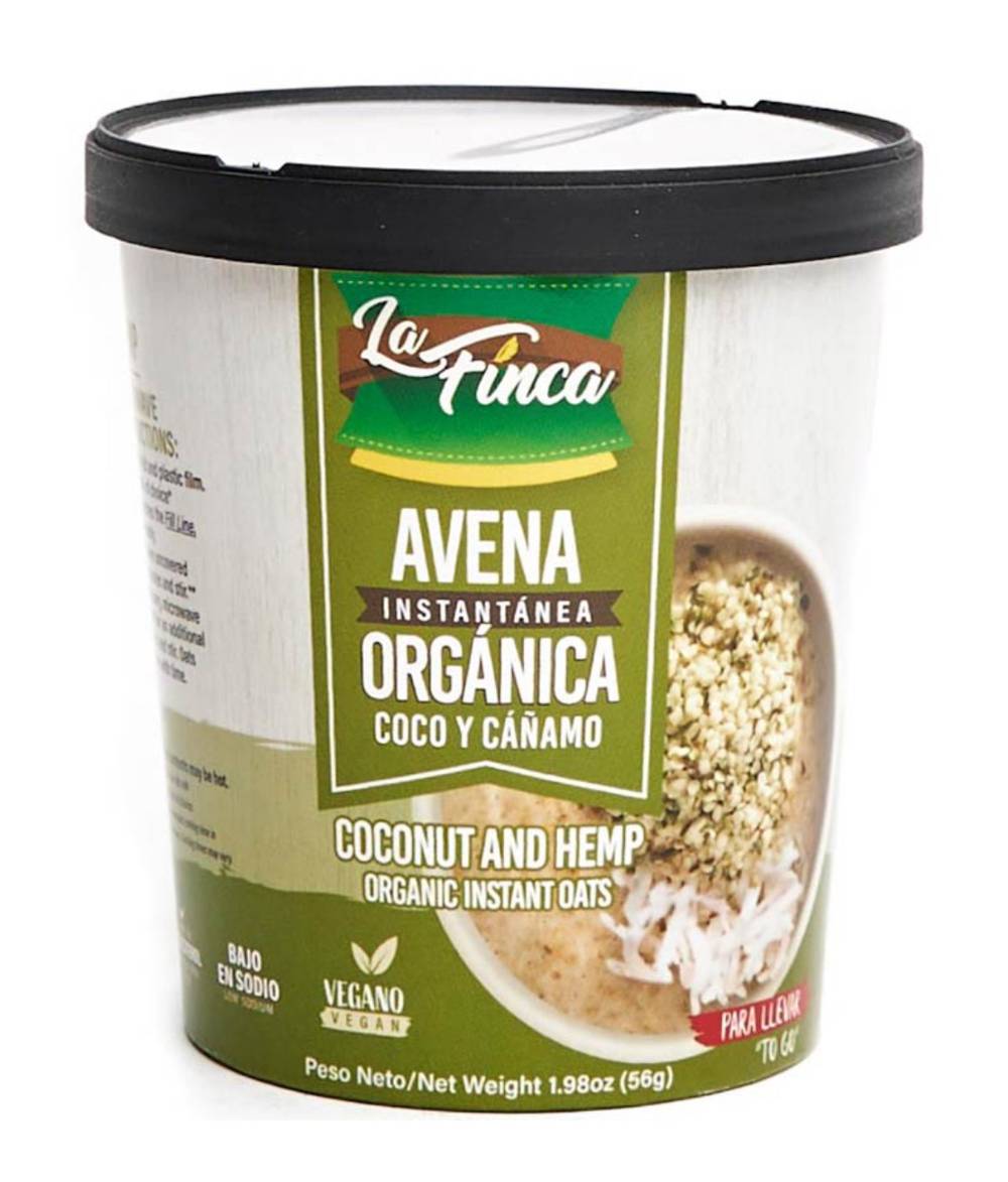 La Finca Avena Instantánea Orgánica Coco y Cañamo 1.9 oz