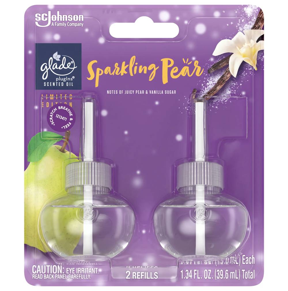 Glade Plug-Ins Scented Oil Refills Sparkling Pear 2 ct