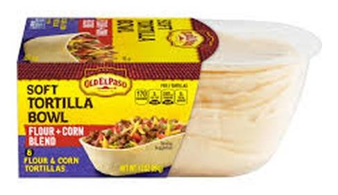 Old El Paso Soft Tortilla Bowl - Flour- Corn Blend  8 ct
