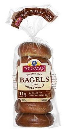 Toufayan Whole Wheat Bagels 20 oz