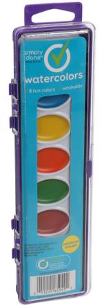 Simply Done Watercolor Paints 8 colors