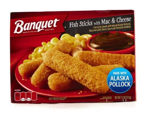 Banquet Fish Sticks with Mac & Cheese 7.5 oz