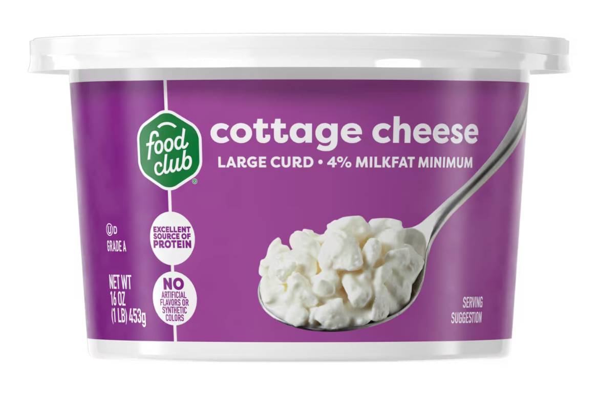 Food Club Large Curd Cottage Cheese 16 oz