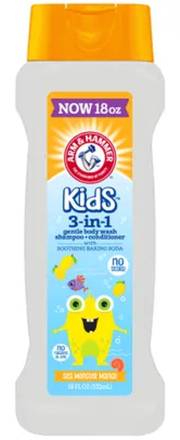 Arm & Hammer Kids 3-in-1 Gentle Body Wash Shampoo and Conditioner Mango 18 oz