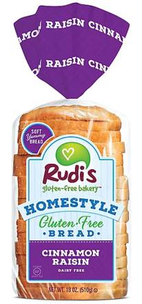 Rudi's Homestyle Gluten Free Cinnamon Raisin Bread 18 oz