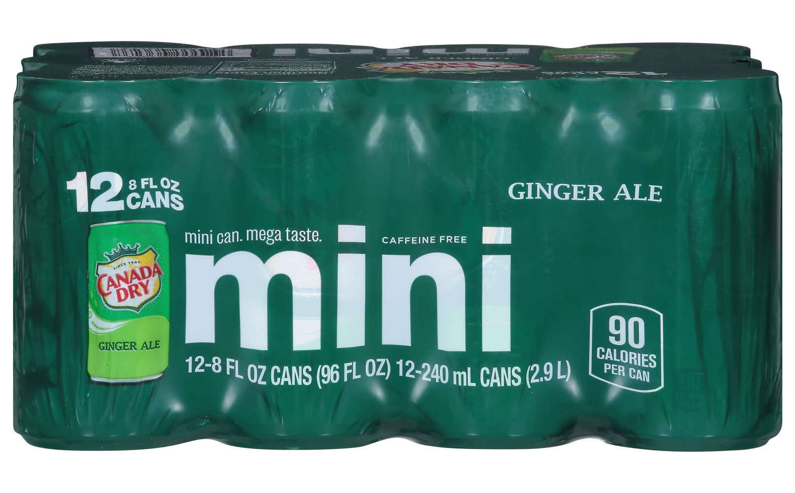 Canada Dry Ginger Ale Mini 12-8 oz