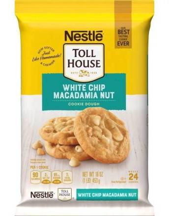 Nestle Toll House White Chip Macadamia Nut Cookie Dough 16 oz