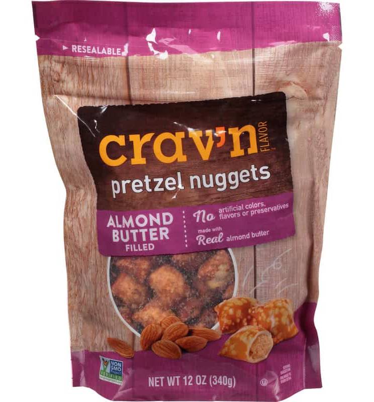 Crav’n Pretzel Nuggets Almond Butter Filled 12 oz