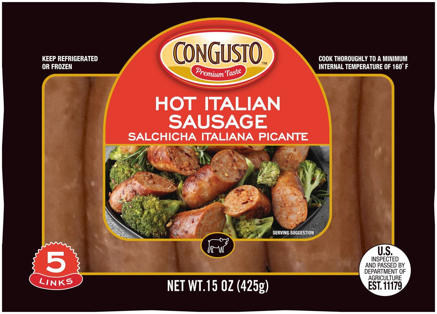 ConGusto Salchicha Italiana Spicy 15 oz