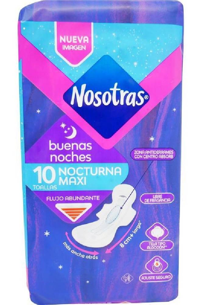 Nosotras Buenas Noches Maxi 10 ct