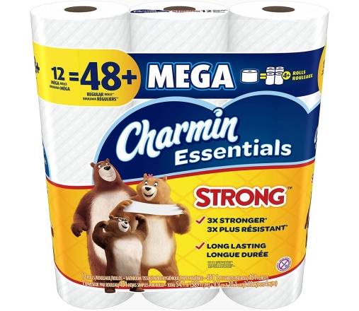 Charmin Essentials Mega Strong Toilet Paper 12=48