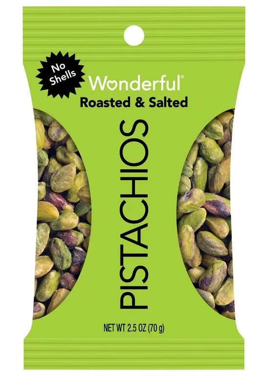 Wonderful No Shell Pistachios Roasted and Salted 2.5 oz