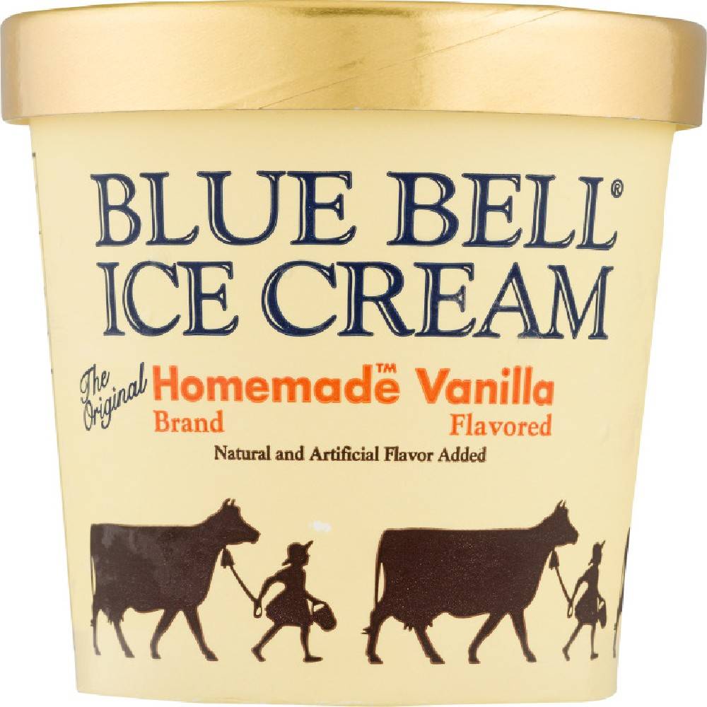 Blue Bell Ice Cream Homemade Vanilla 1 Pint