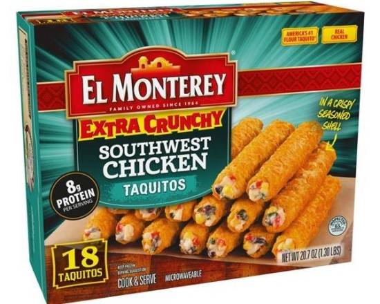El Monterey Extra Crunchy Southwest Chicken Taquitos