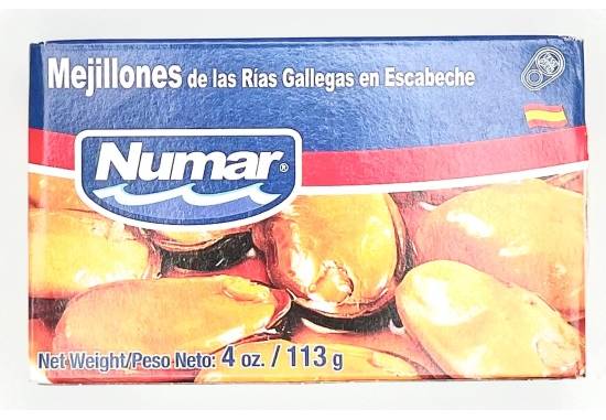 Numar Mejillones de las Rias Gallegas en Escabeche 4 oz