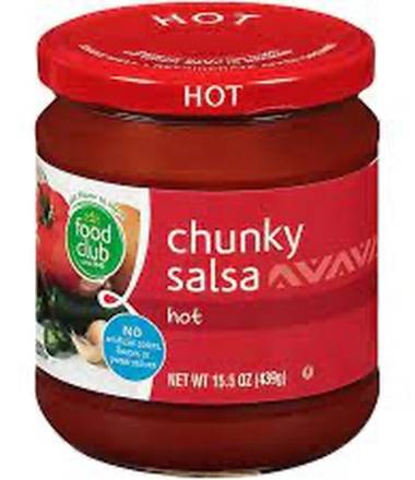 Food Club Chunky Salsa Hot 15.5 oz