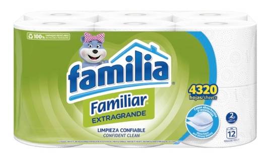 Familia Papel Sanitario Familiar Extra Grande 12 ct