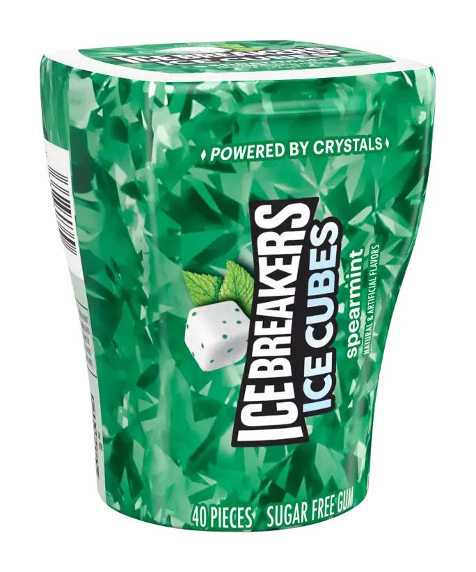 Ice Breakers Ice Cubes Spearmint Gum 40 ct