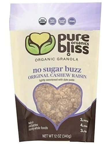 Pure Bliss Organic Granola Original Cashew Raisin 12 oz 