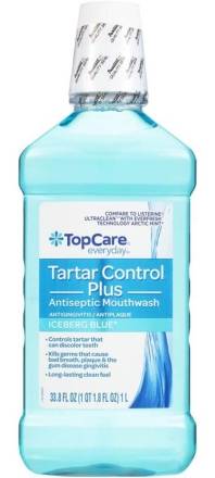 Top Care Tartar Control Plus Antiseptic Mouthwash Iceberg Blue 1 L