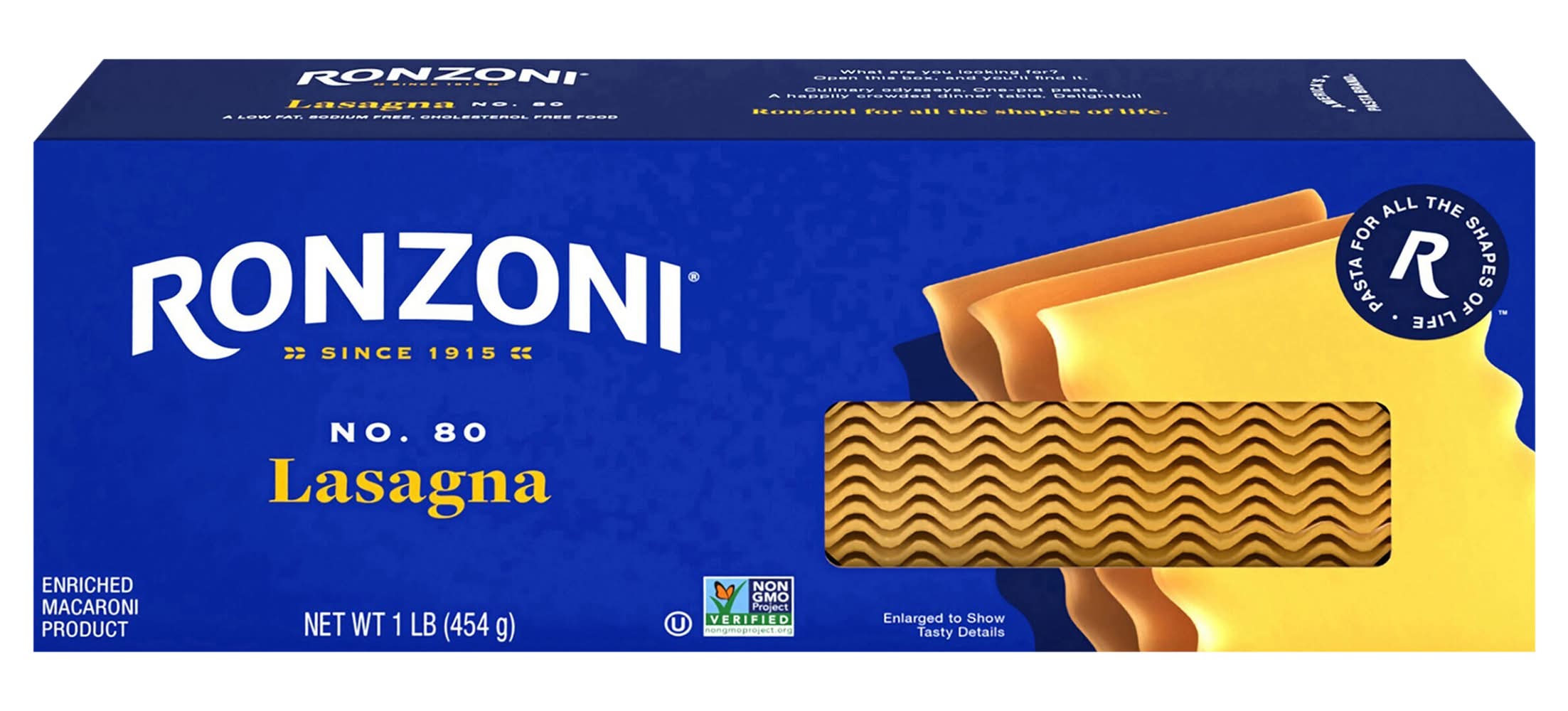 Ronzoni Pasta Lasagna Curly No. 80 16 oz