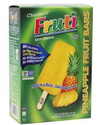 Frutti Real Fruit Bars Pineapple 12 oz