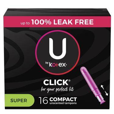 U by Kotex Click Compact Tampons Super 16 ct
