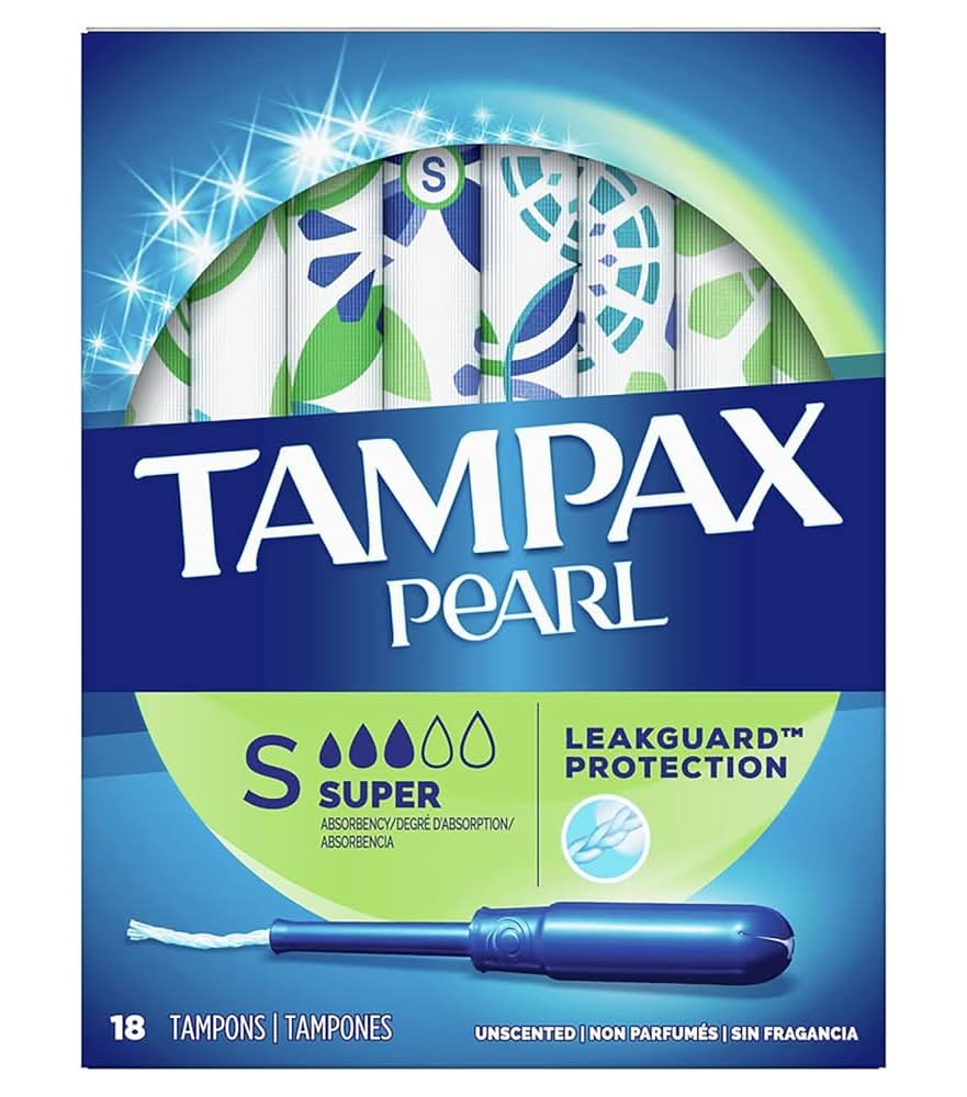 Tampax Pearl Super Tampons 18 ct