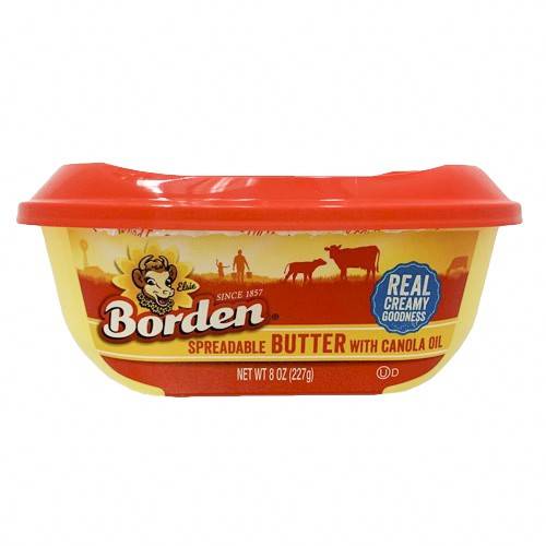 Borden Spreadable Butter With Canola Oil 8 o