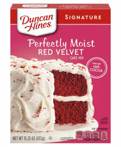 Duncan Hines Perfectly Moist Red Velvet Cake Mix 15.25 oz