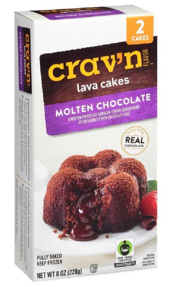Crav’n Lava Cakes Molten Chocolate 2 ct