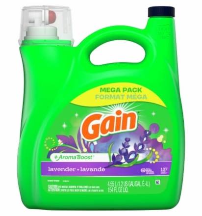 Gain Liquid Detergent Lavender 154 oz