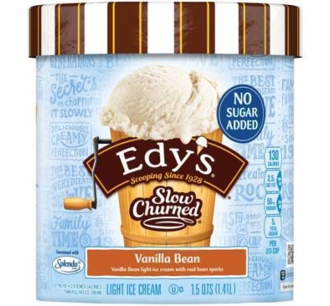 Edy’s Slow Churned NSA Vanilla Bean Ice Cream 1.5 qts