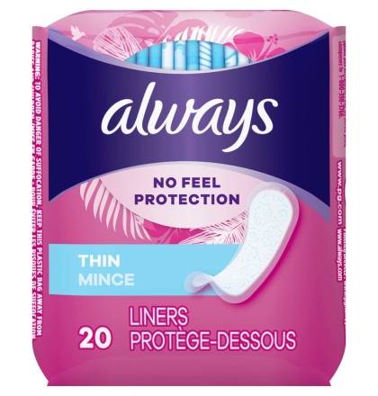 Always Thin Daily Pantiliners 20 ct