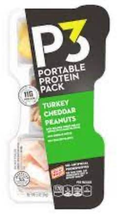 P3 Portable Protein Pack Turkey Cheddar and Peanuts 2 oz