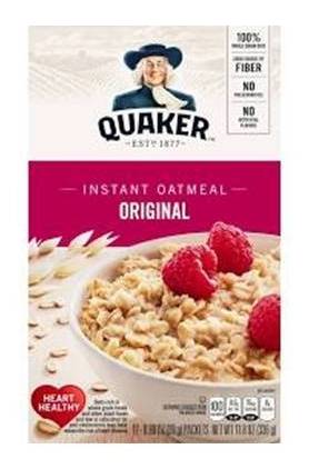 Quaker Instant Oatmeal Original Individual Packs 12-0.98 oz