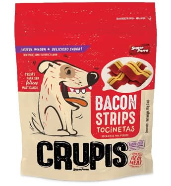 Crupis Bacon Strips Dog Treats 6 oz